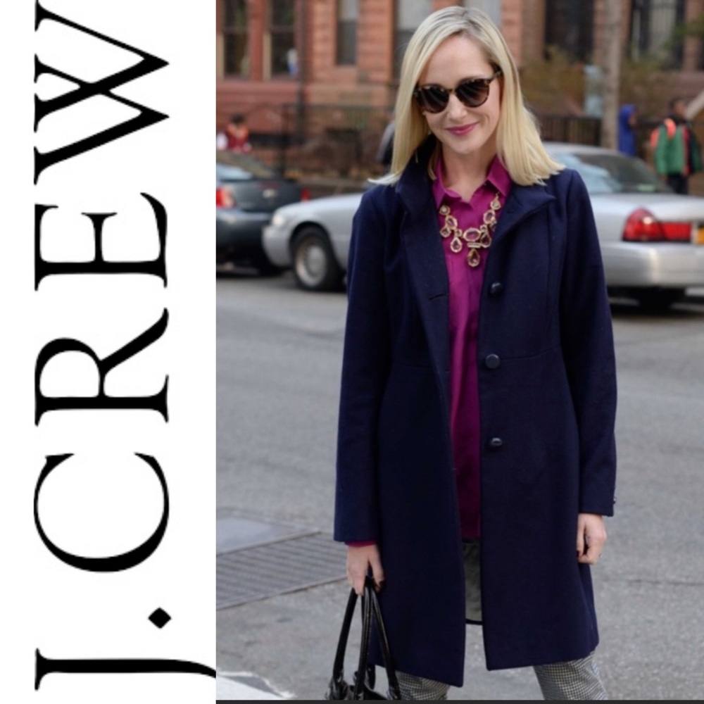 SOLD - J. Crew Navy Coat